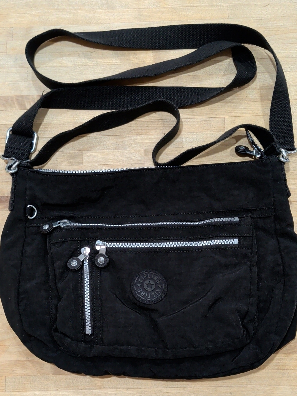 Kipling Black Nylon Crossbody Bag